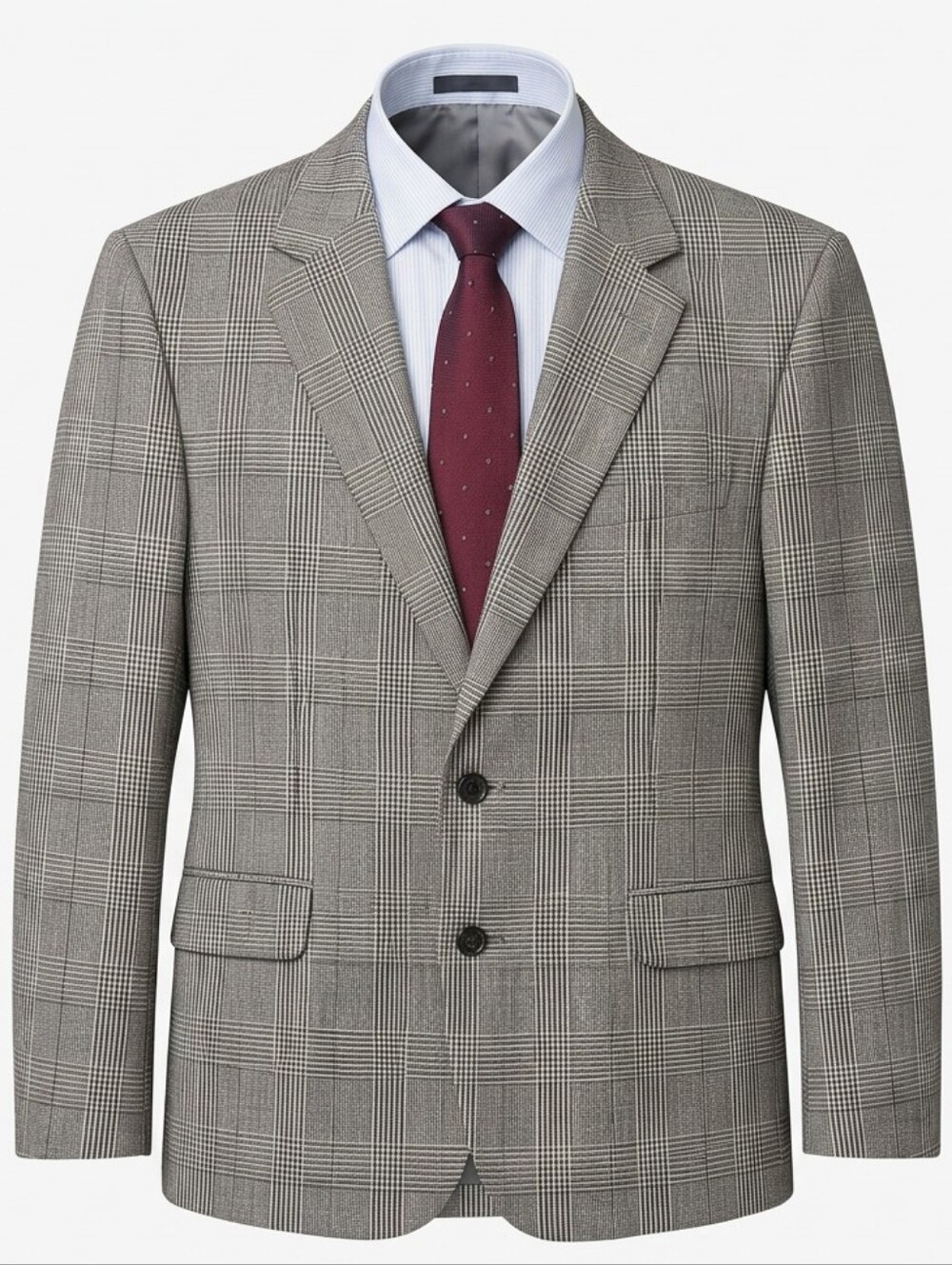 Jos A Bank Blazer Mens 46L Brown Check Plaid Silk Camel Hair 2-Button Sport Coat